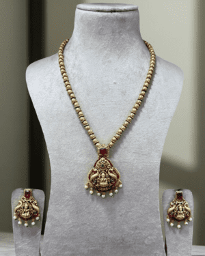 Kundan Temple Jewellery Set, ORN30044