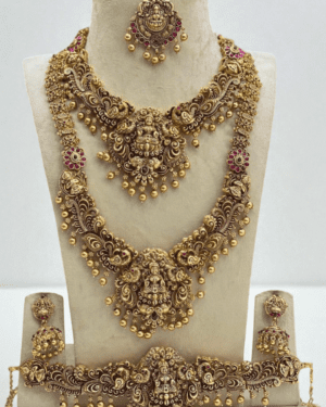 Kundan Temple Jewellery Sets, ORN30050