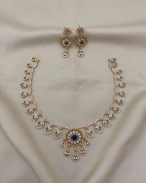 Pure Zirconian Diamond Necklace with Earrings, ORN30069
