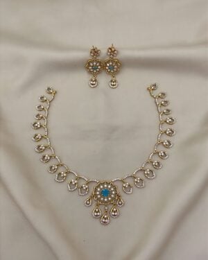 Pure Zirconian Diamond Necklace with Earrings, ORN30070