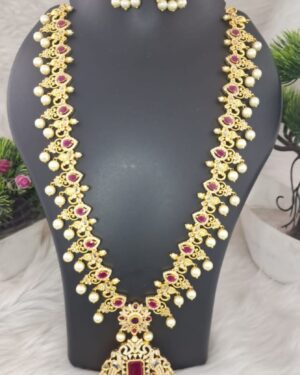 Pure Zirconian Diamond and Kundan Necklace Set, ORN30028