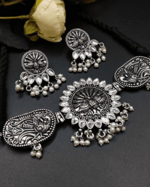 Handcrafted Oxidized Choker Set, ORN40019