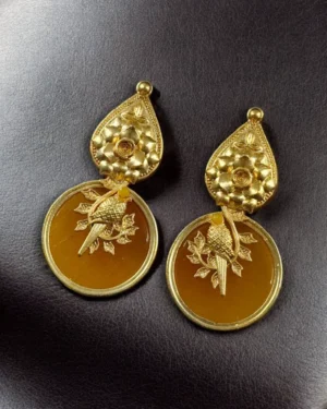 Contemporary Earrings with Mona Lisa Stone, ORN40064