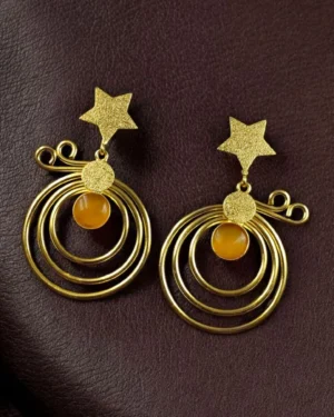 Contemporary Earrings with Mona Lisa Stone, ORN40074