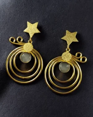 Contemporary Earrings with Mona Lisa Stone, ORN40077
