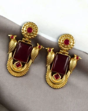 Contemporary Earrings with Mona Lisa Stone, ORN40091