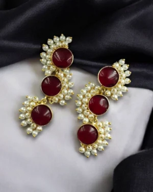 Contemporary Earrings with Mona Lisa Stone, ORN40111