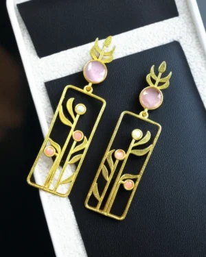 Contemporary Earrings with Mona Lisa Stone, ORN40121
