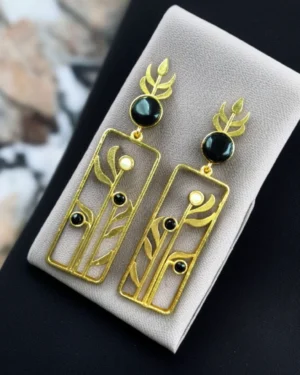 Contemporary Earrings with Mona Lisa Stone, ORN40123