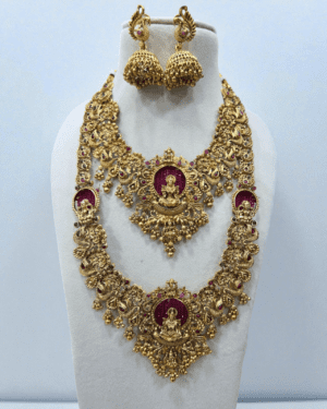 Kundan Temple Jewellery Sets, ORN10149