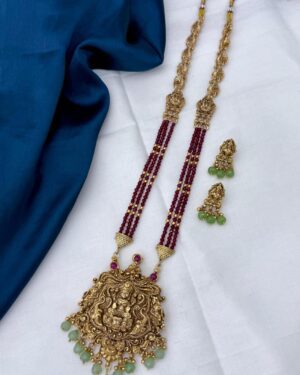 Kundan and Beads Temple Jewellery Set, ORN30100