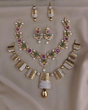 Pure Zirconian Diamond Necklace with Earrings Set (2 Sets), ORN10140