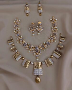 Pure Zirconian Diamond Necklace with Earrings Set (2 Sets), ORN10144