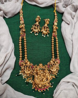 Kundan Temple Jewellery Set, ORN10148
