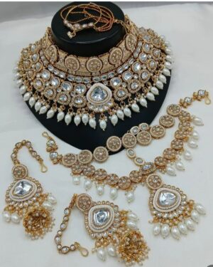 Rajwadi Necklace Set with Beadwork, ORN10172