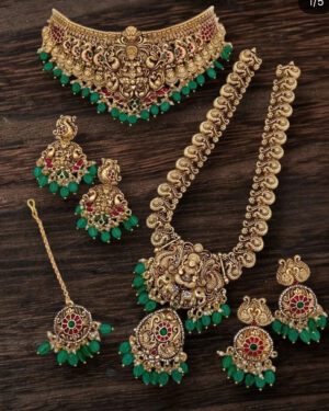 Kundan Temple Jewellery Sets, ORN10012