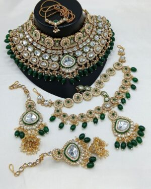 Rajwadi Necklace Set with Beadwork, ORN10169