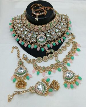 Rajwadi Necklace Set with Beadwork, ORN10171