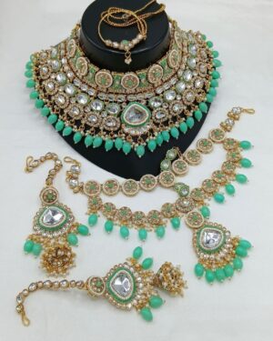 Rajwadi Necklace Set with Beadwork, ORN10174