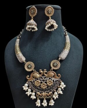 Dual-Tone Temple Jewellery Set, ORN10213