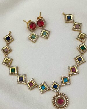 Pure Zirconian Diamond Necklace Set, ORN20091