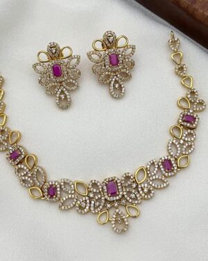 Pure Zirconian Diamond Necklace Set, ORN20117
