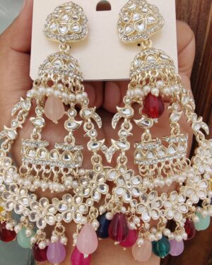 Kundan Chandbali Earrings, ORN10236