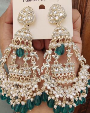 Kundan Chandbali Earrings, ORN10238