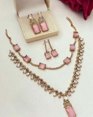 Pure Zirconian Diamond Necklace Set (2 Sets), ORN10248