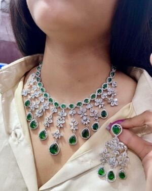 Pure Zirconian Diamond Necklace Set, ORN10263