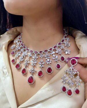 Pure Zirconian Diamond Necklace Set, ORN10264