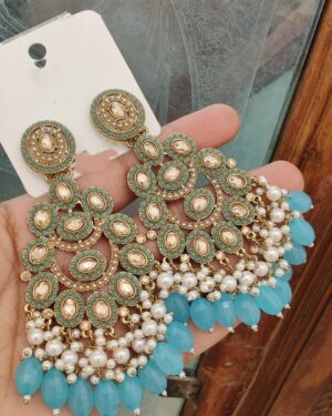 Kundan Chandbali Earrings, ORN10272