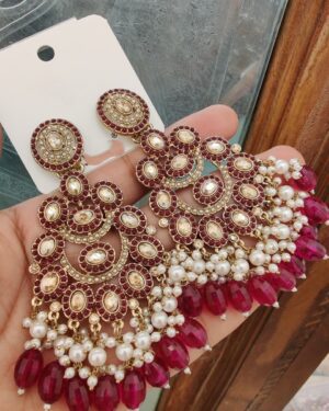 Kundan Chandbali Earrings, ORN10276