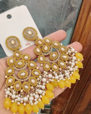 Kundan Chandbali Earrings, ORN10279