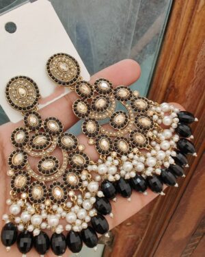 Kundan Chandbali Earrings, ORN10282