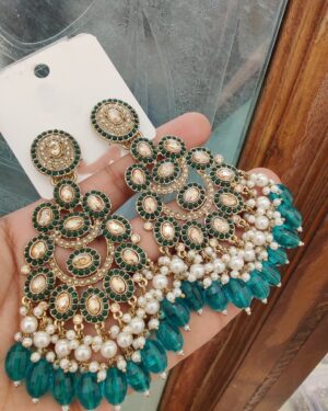 Kundan Chandbali Earrings, ORN10283