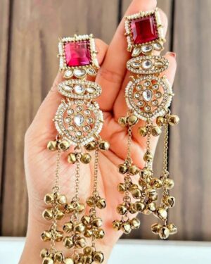 Kundan Jhumka Long Earrings, ORN10294