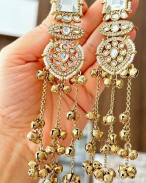 Kundan Jhumka Long Earrings, ORN10296