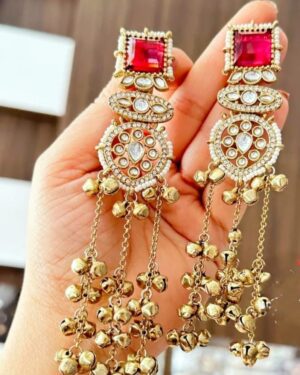 Kundan Jhumka Long Earrings, ORN10297
