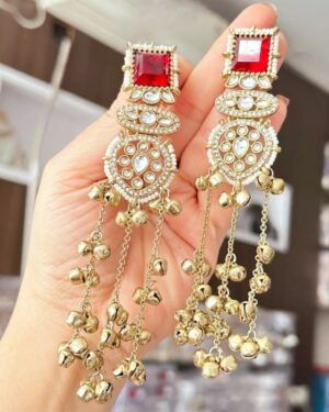Kundan Jhumka Long Earrings, ORN10300