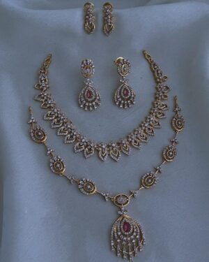 Pure Zirconian Diamond Necklace Set (2 Sets), ORN10303