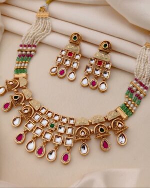 Kundan Choker Necklace Set, ORN10304