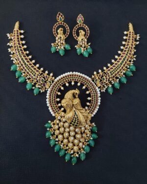 Kundan Temple Necklace Set, ORN10308