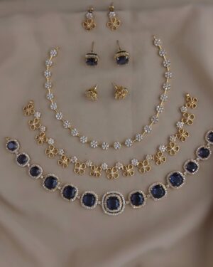 Pure Zirconian Diamond Necklace Set (3 Sets), ORN10312