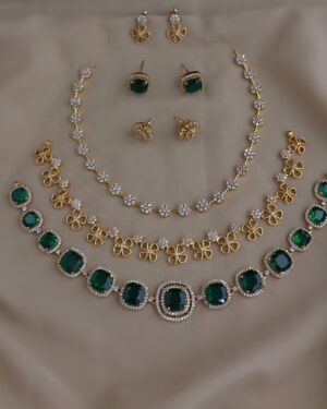 Pure Zirconian Diamond Necklace Set (3 Sets), ORN10314