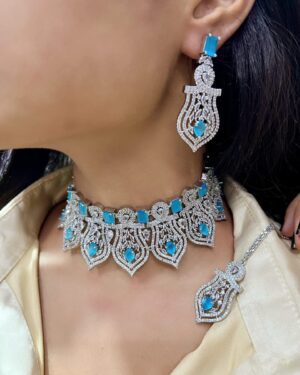 Pure Zirconian Diamond Necklace Set, ORN10382