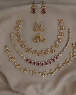 Pure Zirconian Diamond Necklace Set (3 Sets), ORN10404
