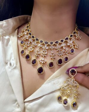 Pure Zirconian Diamond Necklace Set, ORN10416