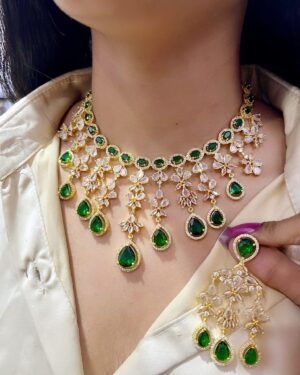 Pure Zirconian Diamond Necklace Set, ORN10418