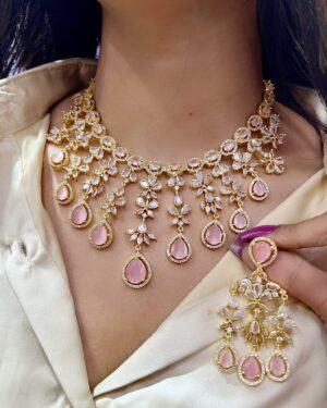 Pure Zirconian Diamond Necklace Set, ORN10422